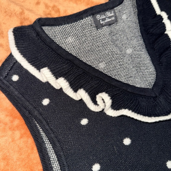 Petite Black By Celden 140 Black and White Polka Dot Knit Dress 7-9 years - Picture 2 of 8